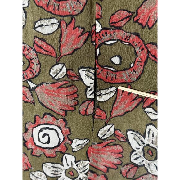 Vintage Liz Claiborne Brown Floral Floral Dress Womens 4 Small Drop Waist Boho - Picture 9 of 10